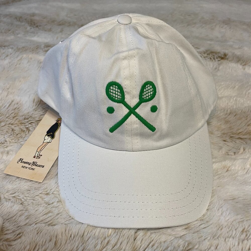 RARE FIND - Rowing Blazers SS21 Twill Baseball "Racquet" Hat in White